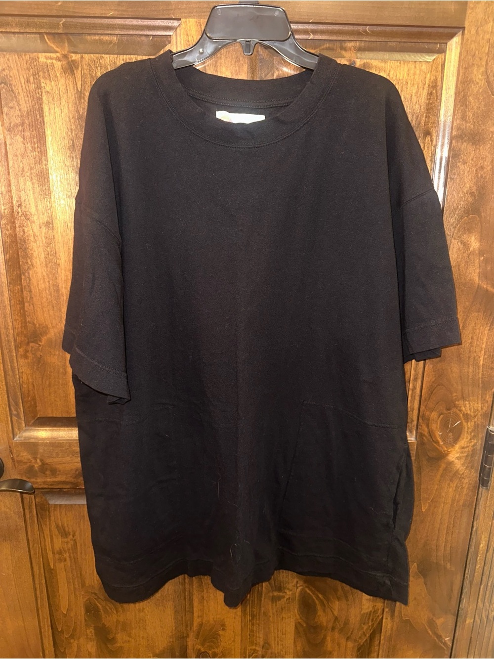 Free People Black Crewneck T-Shirt Dress